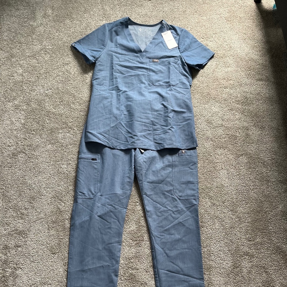 NWT Figs Scrubs- Heather Indigo